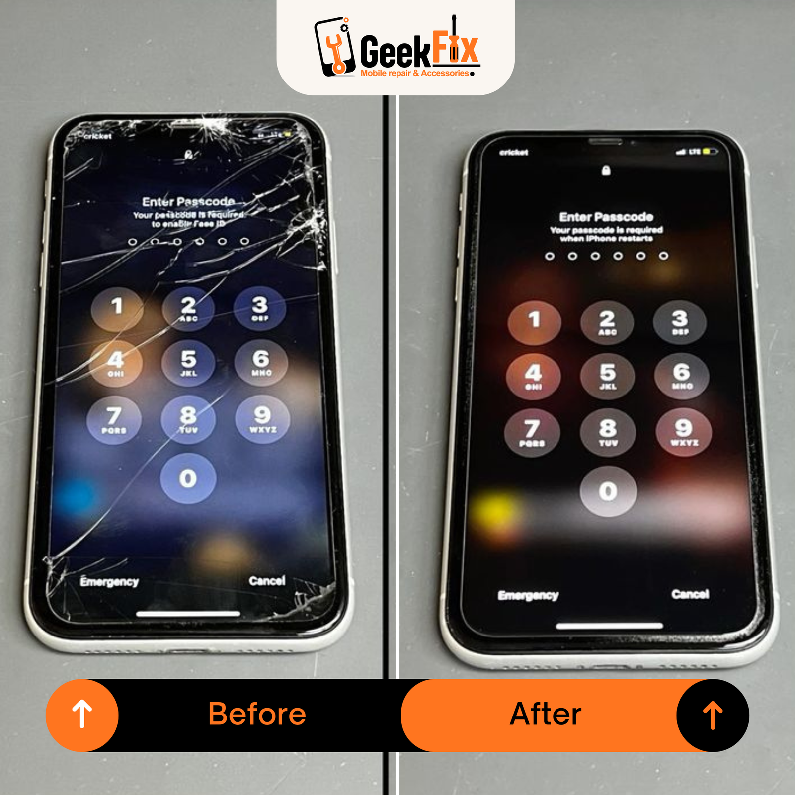 Smartphone screen replacement repair process